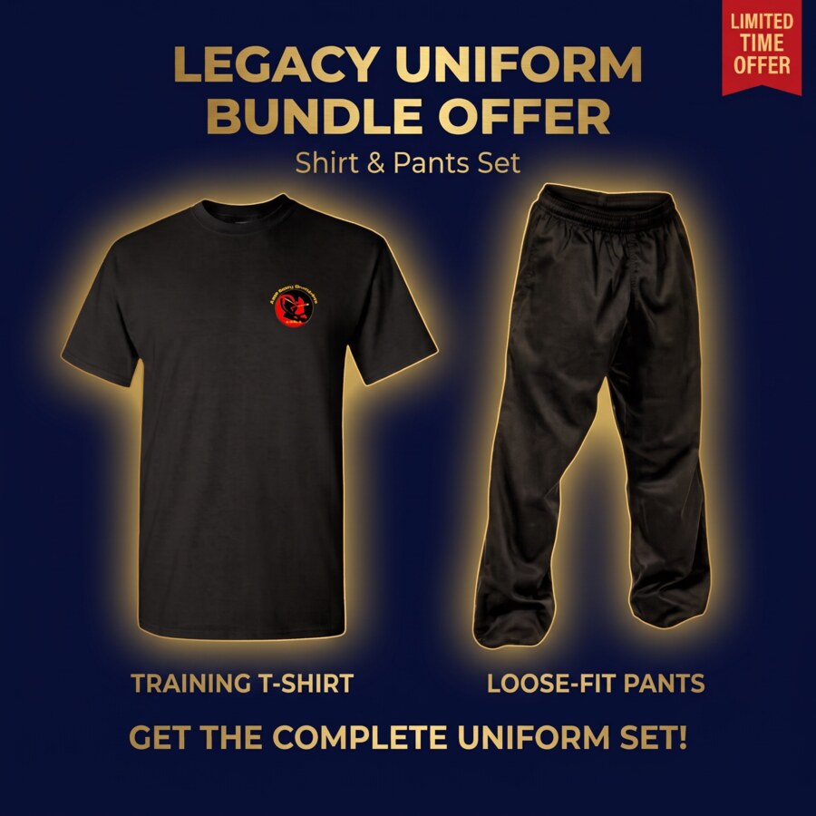 LSMA Legacy Uniform Bundle: training t-shirt and loose-fit pants